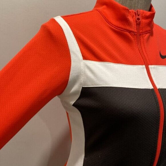 Nike Zip Jacket Red Brown White Small/Medium Fit Size L - Picture 6 of 15